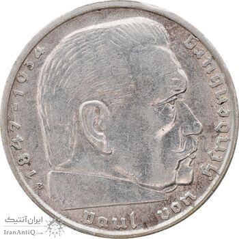 سکه 2 رایش مارک 1939B رایش سوم - AU50 - آلمان