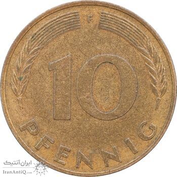 سکه 10 فینیگ 1976F جمهوری فدرال - EF45 - آلمان