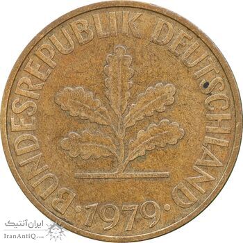 سکه 10 فینیگ 1979D جمهوری فدرال - AU50 - آلمان