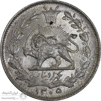 سکه 1000 دینار 1305 خطی - MS64 - رضا شاه