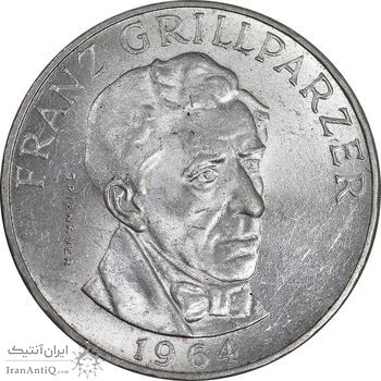 سکه 25 شیلینگ 1964 فرانتس گریل پارت - MS63 - اتریش