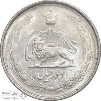 سکه 10 ریال 1324 - MS63 - محمد رضا شاه