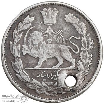 سکه 1000 دینار 1323 تصویری - VF - مظفرالدین شاه