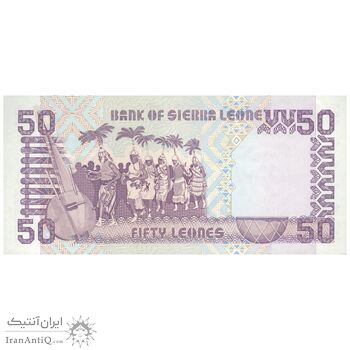 اسکناس 50 لئون 1988 نظام تک حزبی - جوزف سیدو مومو - تک - UNC62 - سیرالئون