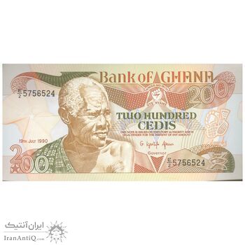 اسکناس 200 سدی 1990 جمهوری - تک - UNC64 - غنا