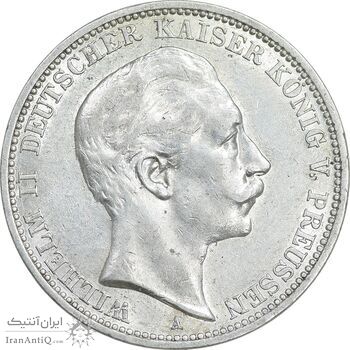 سکه 3 مارک 1910 ویلیام دوم - MS61 - آلمان
