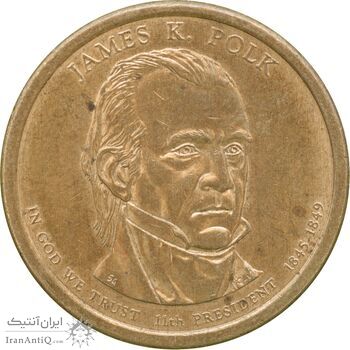 سکه یک دلار 2009D جمهوری فدرال - ریاست جمهوری جیمز ناکس پولک - MS62 - آمریکا