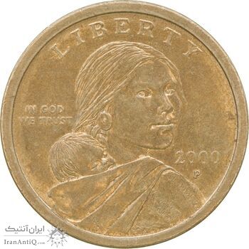 سکه یک دلار 2000P جمهوری فدرال - ساکاگاوا (دختر سرخپوست) - MS62 - آمریکا