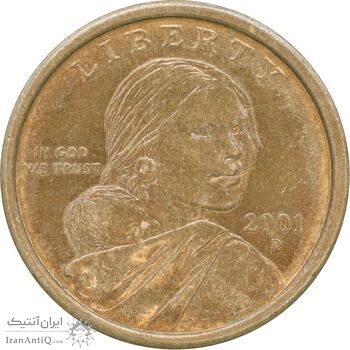 سکه یک دلار 2001D جمهوری فدرال - ساکاگاوا (دختر سرخپوست) - MS61 - آمریکا