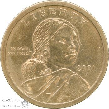 سکه یک دلار 2001P جمهوری فدرال - ساکاگاوا (دختر سرخپوست) - AU55 - آمریکا