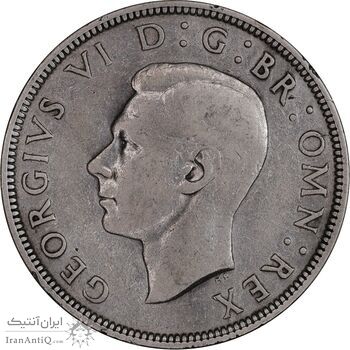 سکه 1/2 کرون 1939 جرج ششم - EF45 - انگلستان