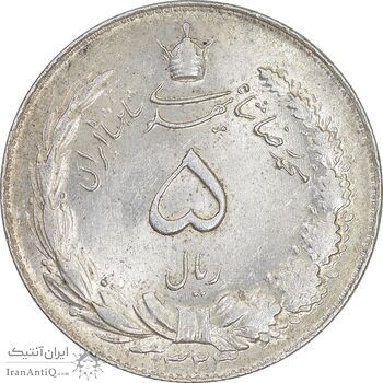 سکه 5 ریال 1323 - MS63 - محمد رضا شاه
