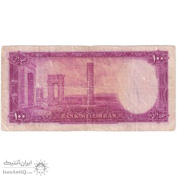 اسکناس 100 ریال سری سوم - تک - VF25 - محمد رضا شاه