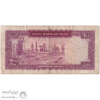 اسکناس 100 ریال (هویدا - سمیعی) - تک - VF25 - محمد رضا شاه
