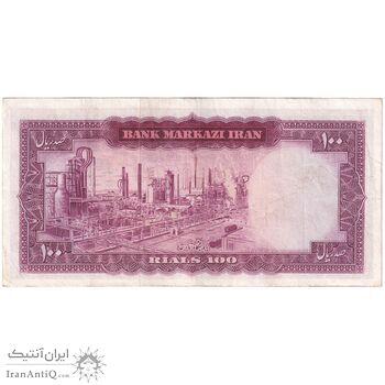 اسکناس 100 ریال (هویدا - سمیعی) - تک - EF45 - محمد رضا شاه