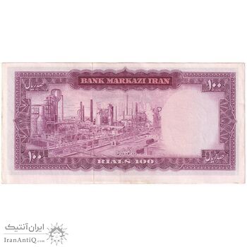 اسکناس 100 ریال (آموزگار - جهانشاهی) - تک - AU53 - محمد رضا شاه