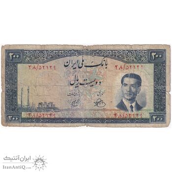 اسکناس 200 ریال 1330 - تک - F12 - محمد رضا شاه