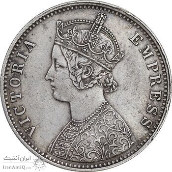 سکه 1 روپیه 1891 ویکتوریا - متفاوت - AU50 - هند