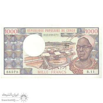 اسکناس 1000 فرانک 1983 جمهوری خلق - تک - UNC61 - کنگو