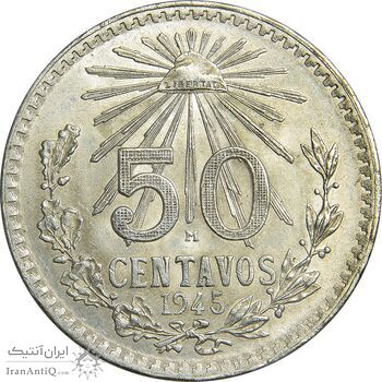 سکه 50 سنتاوو 1945 ایالات متحده - MS62 - مکزیک