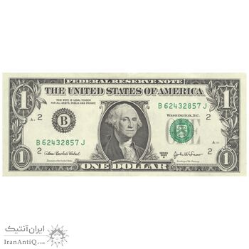 اسکناس 1 دلار 2003 جمهوری فدرال - B (نیویورک) - تک - AU50 - آمریکا