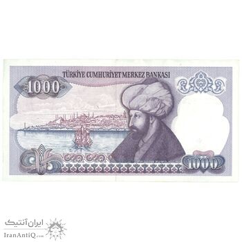 اسکناس 1000 لیره بدون تاریخ (1988) جمهوری - RS, BD - تک - AU55 - ترکیه
