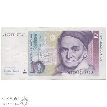 اسکناس 10 مارک 1999 جمهوری فدرال - تک - VF35 - آلمان