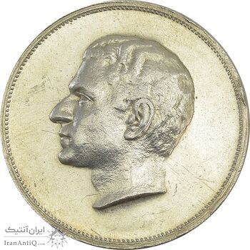 مدال نقره بیست و پنجمین سال سلطنت 1344 - EF40 - محمدرضا شاه