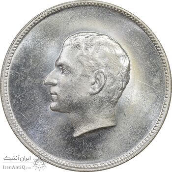 مدال نقره منشور کوروش بزرگ 1350 - MS65 - محمد رضا شاه