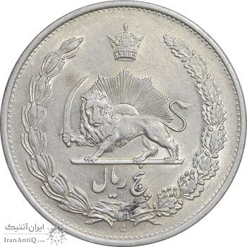 سکه 5 ریال 1310 - AU55 - رضا شاه