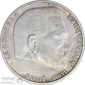 سکه 2 رایش مارک 1939E رایش سوم - MS60 - آلمان