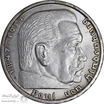 سکه 5 رایش مارک 1938A رایش سوم - MS61 - آلمان