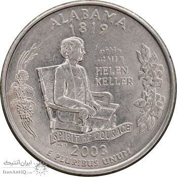 سکه کوارتر دلار 2003P ایالتی آلاباما - MS61 - آمریکا