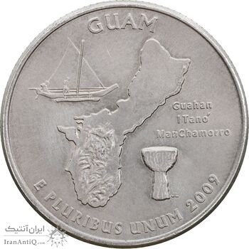 سکه کوارتر دلار 2009P گوآم - AU55 - آمریکا