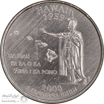 سکه کوارتر دلار 2008D ایالتی هاوایی - AU55 - آمریکا