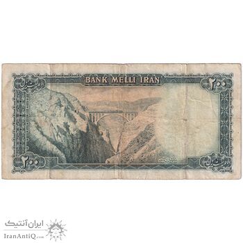 اسکناس 200 ریال سری سوم - تک - VF30 - محمد رضا شاه