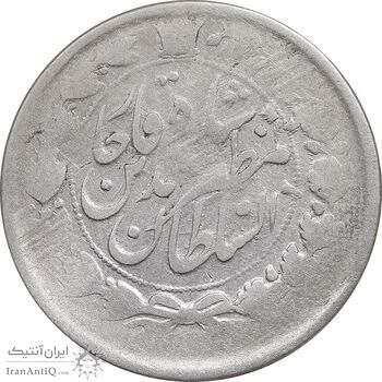 سکه 2000 دینار 1316 خطی - مکرر پشت سکه - F - مظفرالدین شاه