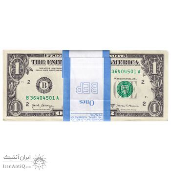 بسته اسکناس 1 دلار 2021 جمهوری فدرال - B (نیویورک) - UNC - آمریکا