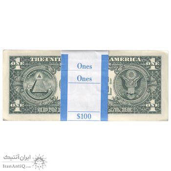 بسته اسکناس 1 دلار 2021 جمهوری فدرال - B (نیویورک) - UNC - آمریکا