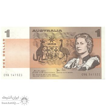 اسکناس 1 دلار بدون تاریخ (1979-1981) الیزابت دوم - HMK, JOS - تک - UNC63 - استرالیا