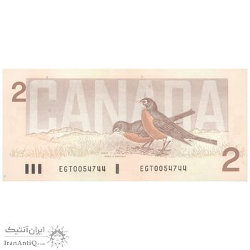 اسکناس 2 دلار 1986 الیزابت دوم - تک - UNC64 - کانادا
