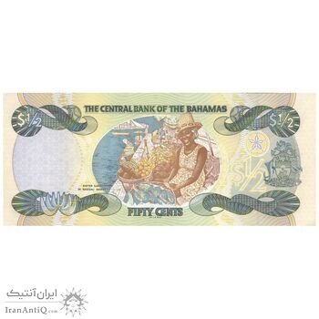 اسکناس 50 سنت 2001 الیزابت دوم - تک - UNC63 - باهاما
