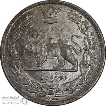 سکه 2000 دینار 1308 تصویری - MS62 - رضا شاه