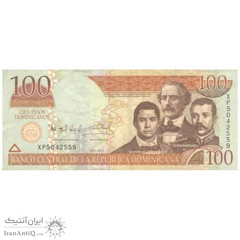 اسکناس 100 پزو 2011 جمهوری چهارم - تک - EF40 - دومینیکا