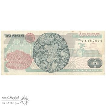 اسکناس 10000 پزو 1989 جمهوری - تک - EF40 - مکزیک