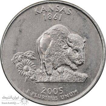 سکه کوارتر دلار 2005P ایالتی کانزاس - AU55 - آمریکا