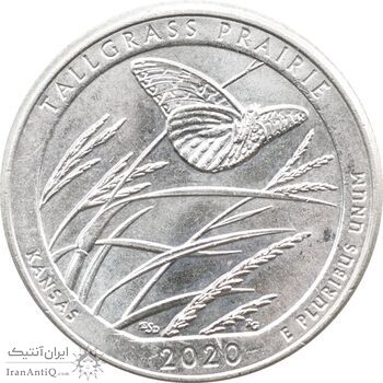 سکه کوارتر دلار 2020D - مرغزار بلند - MS61 - آمریکا