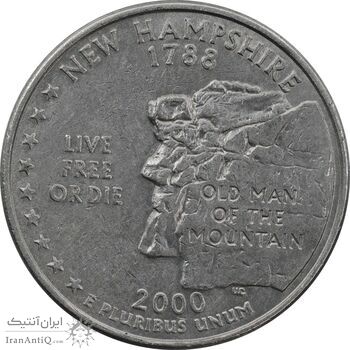 سکه کوارتر دلار 2000D ایالتی نیوهمشایر - AU55 - آمریکا