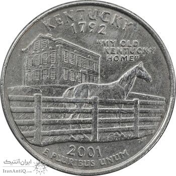 سکه کوارتر دلار 2001P ایالتی کنتاکی - EF45 - آمریکا