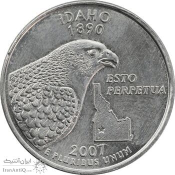 سکه کوارتر دلار 2007P ایالتی آیداهو - AU55 - آمریکا